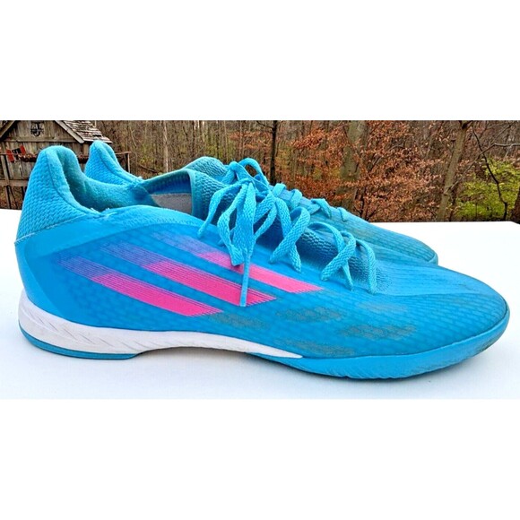 Adidas X Speedflow.3 Mens Indoor Soccer Shoes Size 10 Sky Rush Pink White GW7489 - Picture 3 of 16